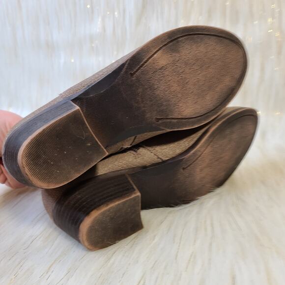 G.H. Bass & Co. Womens Nina Leather Ankle Boots Booties Light Brown Size 6 - Picture 6 of 8